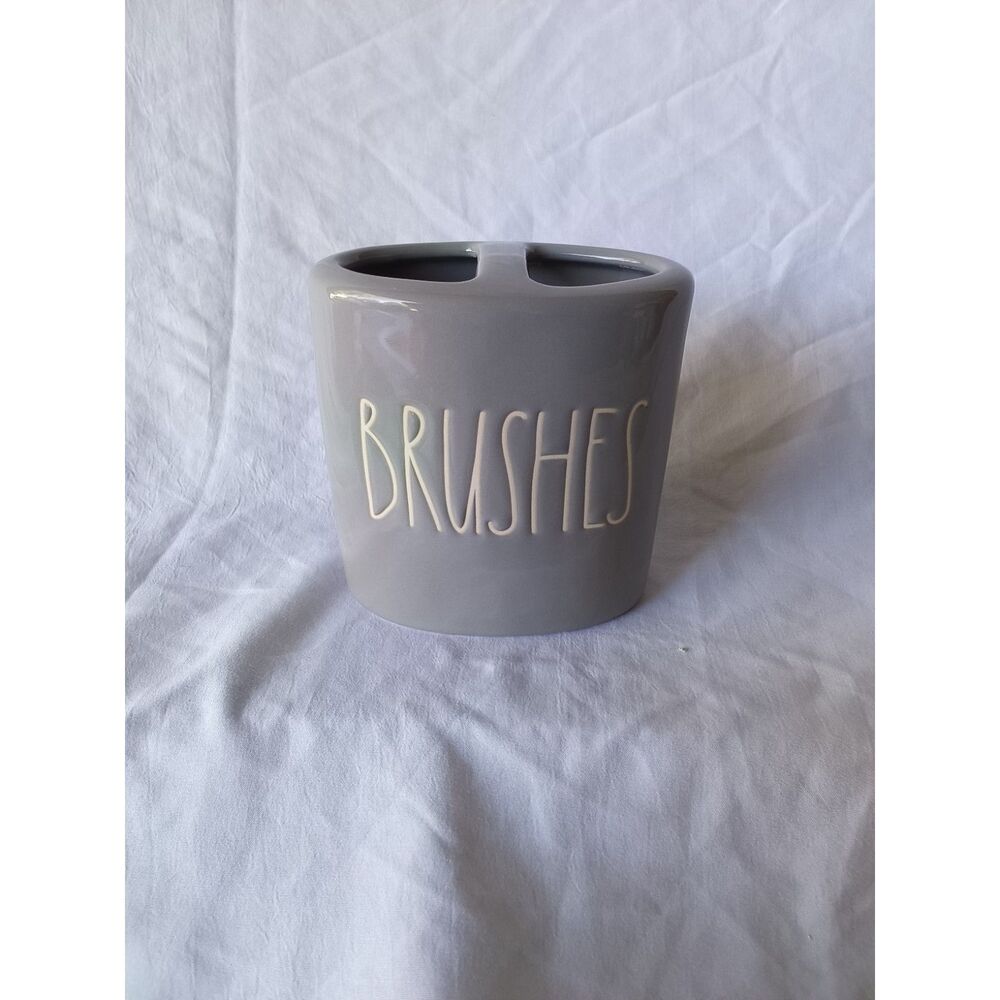 Rare Gray Rae Dunn Brushes Holder